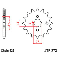 Звездочка передняя (шаг 428)  JTF273.15