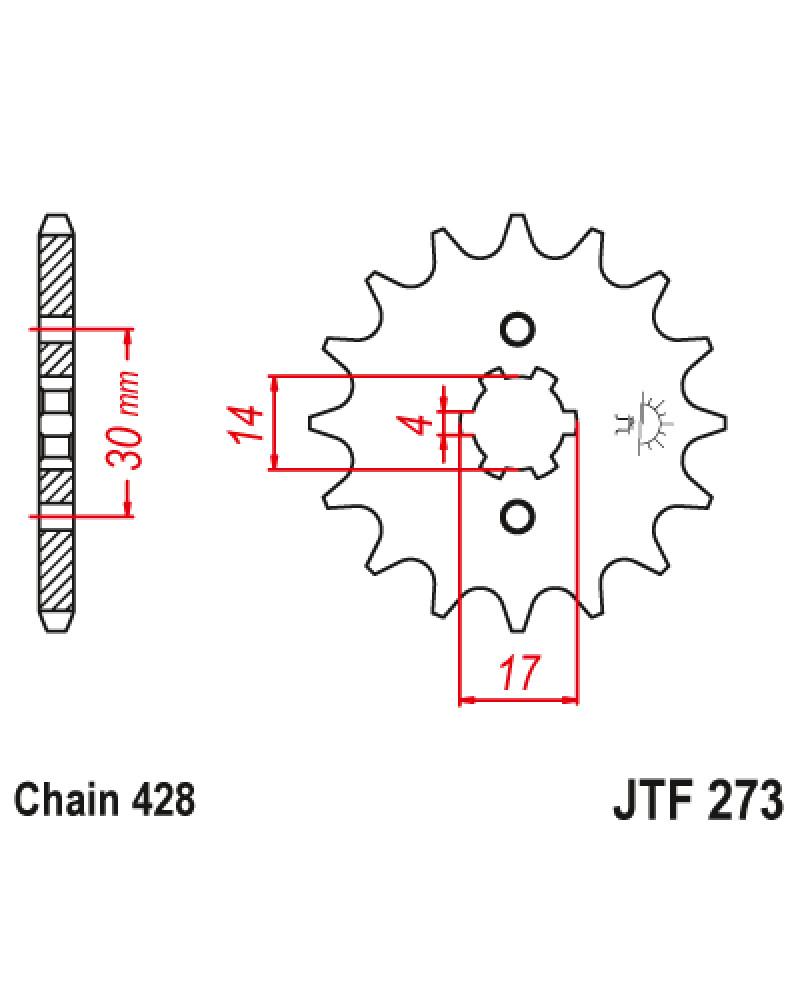 Звездочка передняя (шаг 428) JTF273.15