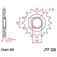 Зірка передня (крок 520) JTF326.12