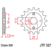 Зірка передня (крок 520) JTF327.14