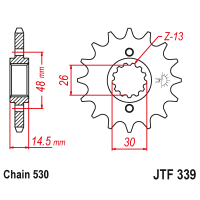 Зірка передня (крок 530) JTF339.17RB