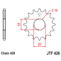 Зірка передня (крок 428)  JTF426.14
