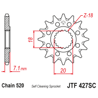 Звездочка передняя (шаг 520) JTF427.13SC