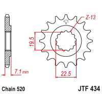 Зірка передня (крок 520) JTF434.15