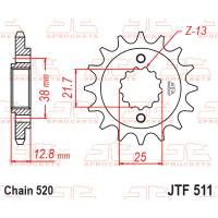 Зірка передня (крок 520) JTF511.15