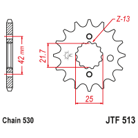 Зірка передня (крок 530) JTF513.14