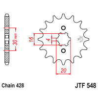 Звездочка передняя (шаг 428)  JTF548.14