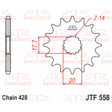 Зірка передня (крок 428)  JTF558.14