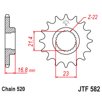 Зірка передня (крок 520) JTF582.16RB
