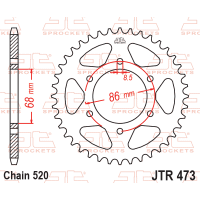 Зірка задня (крок 520) JTR473.37