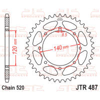 Зірка задня (крок 520) JTR487.44