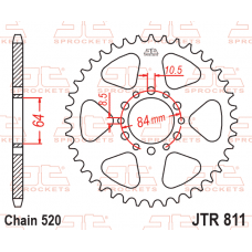 Зірка задня (крок 520) JTR811.45