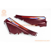 Пластик-бічний середній лівий, правий к-кт 2шт, бордовий з наліпками