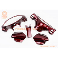 Пластик-ПОВНИЙ к-кт-17 деталей, бордовий