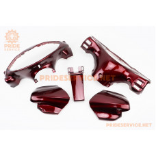 Пластик-ПОВНИЙ к-кт-17 деталей, бордовий