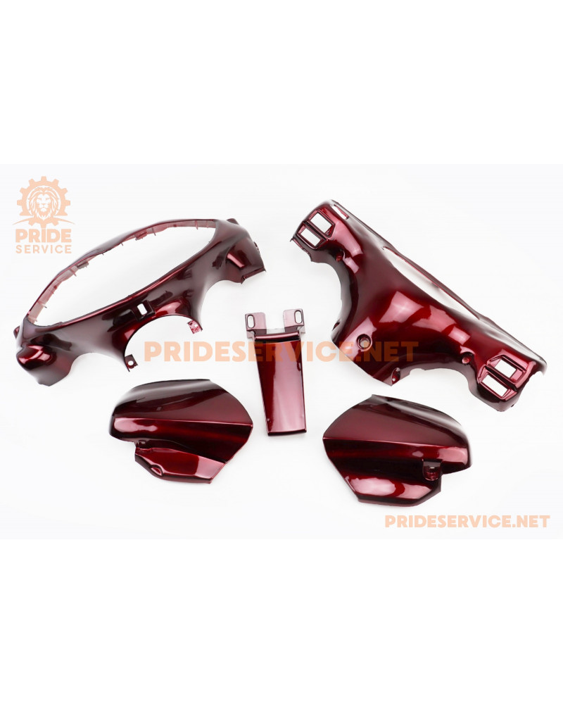 Пластик-ПОВНИЙ к-кт-17 деталей, бордовий