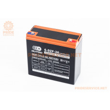 Акумулятор 12V25Ah 6DZF26 кислотний (L180*W78*H170мм) для електротранспорту