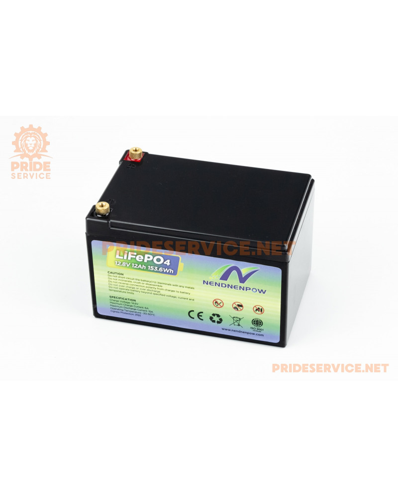 Акумулятор 12,8V12Ah 153,6Wh LiFePO4 (L151*W98*H98mm) для ДБЖ, іграшок та ін.