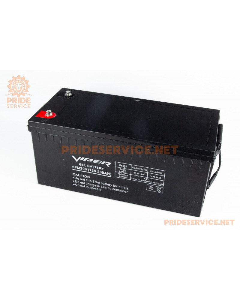 Акумулятор 12V200Ah 6FM200 GEL (L522*W239*H222mm) для ДБЖ та ін.