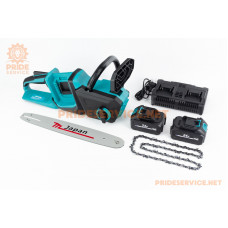 Акумуляторна пилка MAKITA (акумулятори 20Вт-4Ah 2шт Li-ion, шина 14", ланцюг 3/8"-1,3мм-52зв. кв. зуб)
