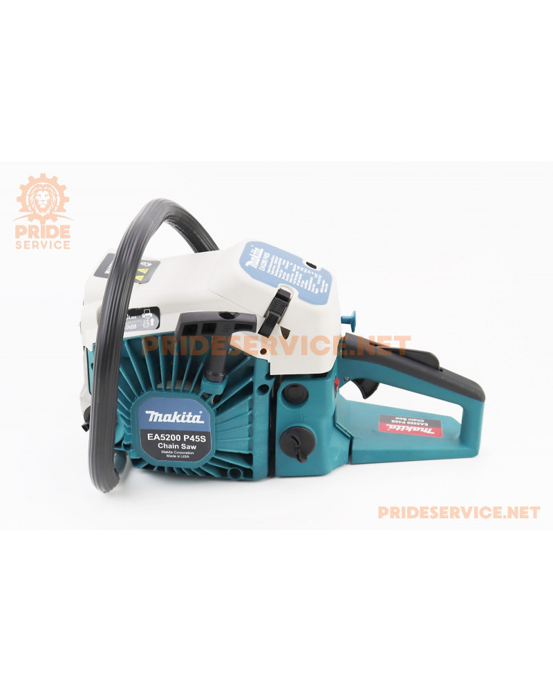 Бензопила Makita EA 5200 P45S 52cc (3,6кВт, шина 18", ланцюг 325-1,5-72зв. круг. зуб), з підкачуванням, плавний пуск