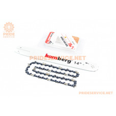 Шина 14"-1,3мм 3/8" 50зв L-39см+ланцюг 3/8"-1,3мм, 50зв. квад. зуб, на блістері