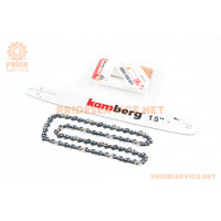 Шина 15"-1,5мм 325 64зв L-45см+ланцюг 325-1,5мм, 64зв. квад. зуб, на блістері