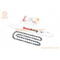 Шина 16"-1,3мм 3/8" 57зв L-45см + ланцюг 3/8"-1,3мм-57зв. квад. зуб, на блістері