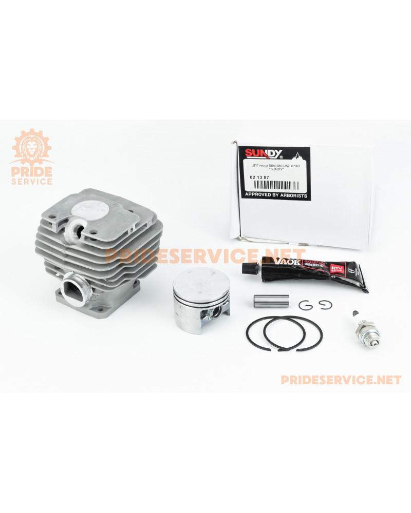 Циліндр, к-кт (цпг) MS-380 52мм (палець 12мм) + герметик + свеча