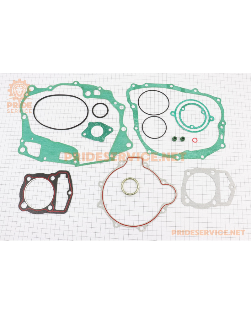 Прокладки двигуна CB-200cc-63,5мм, к-кт 16 деталей (червона нитка)