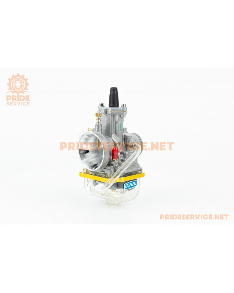 Карбюратор SPORT PWK 28 d-28мм з мех. заслінкою прозорий піддон, (якісна копія)