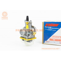 Карбюратор SPORT PWK 28 d-28мм з мех. заслінкою прозорий піддон, (якісна копія)