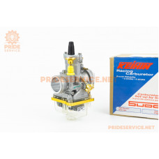 Карбюратор SPORT PWK 28 d-28мм з мех. заслінкою прозорий піддон, (якісна копія)