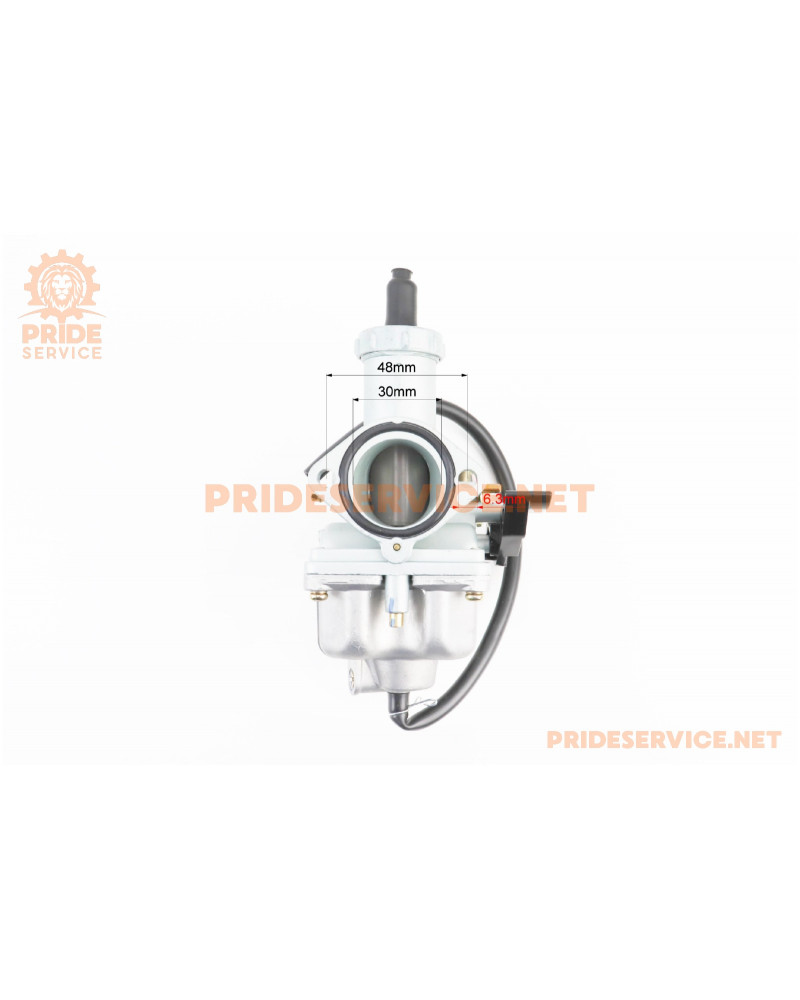 Карбюратор СВ/CG-200, d-30мм, дросель ручний