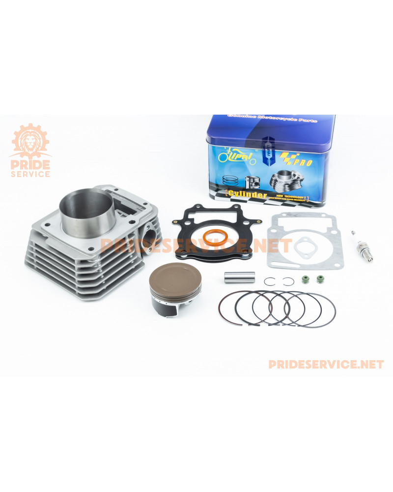 Циліндр к-кт (цпг) CB250cc-74мм (висота циліндра 72/107мм) (палець 16мм) "поршень з тефлоновим покриттям" (BigBor)