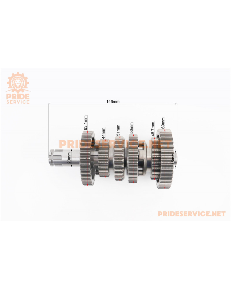 Loncin JL200-68A Коробка передач (два вали з шестернями) СВВ-200cc