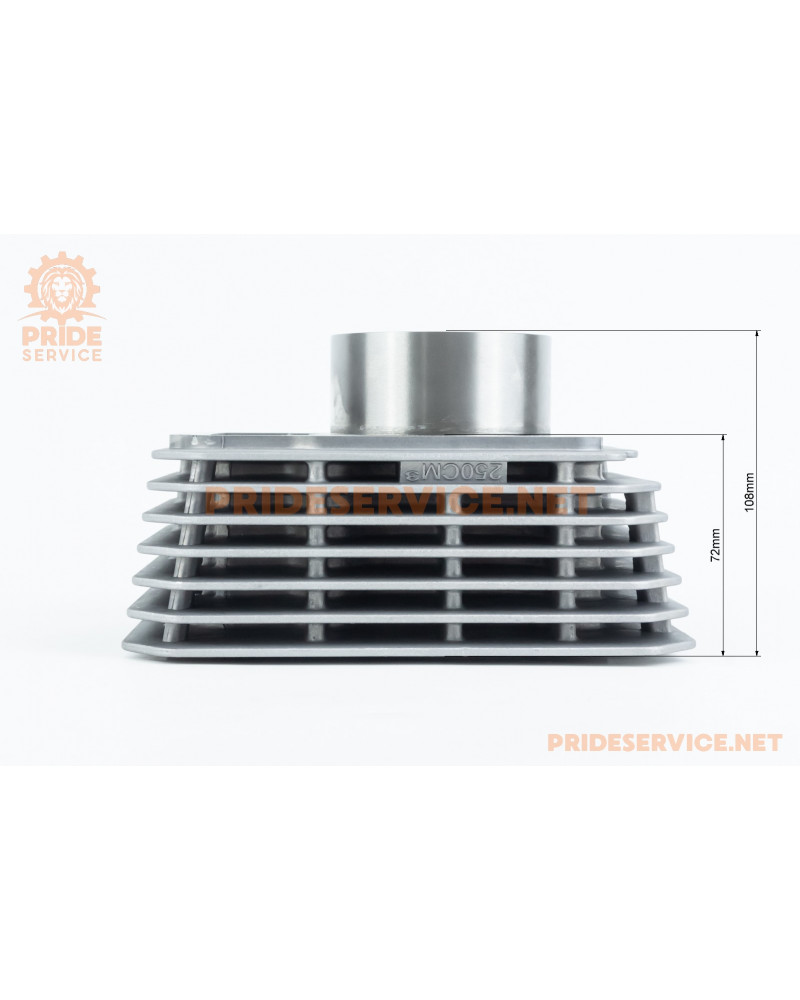 Циліндр к-кт (цпг) CB250cc-72мм (висота циліндра 72/108мм) (палець 16мм), "поршень з тефлоновим покриттям"