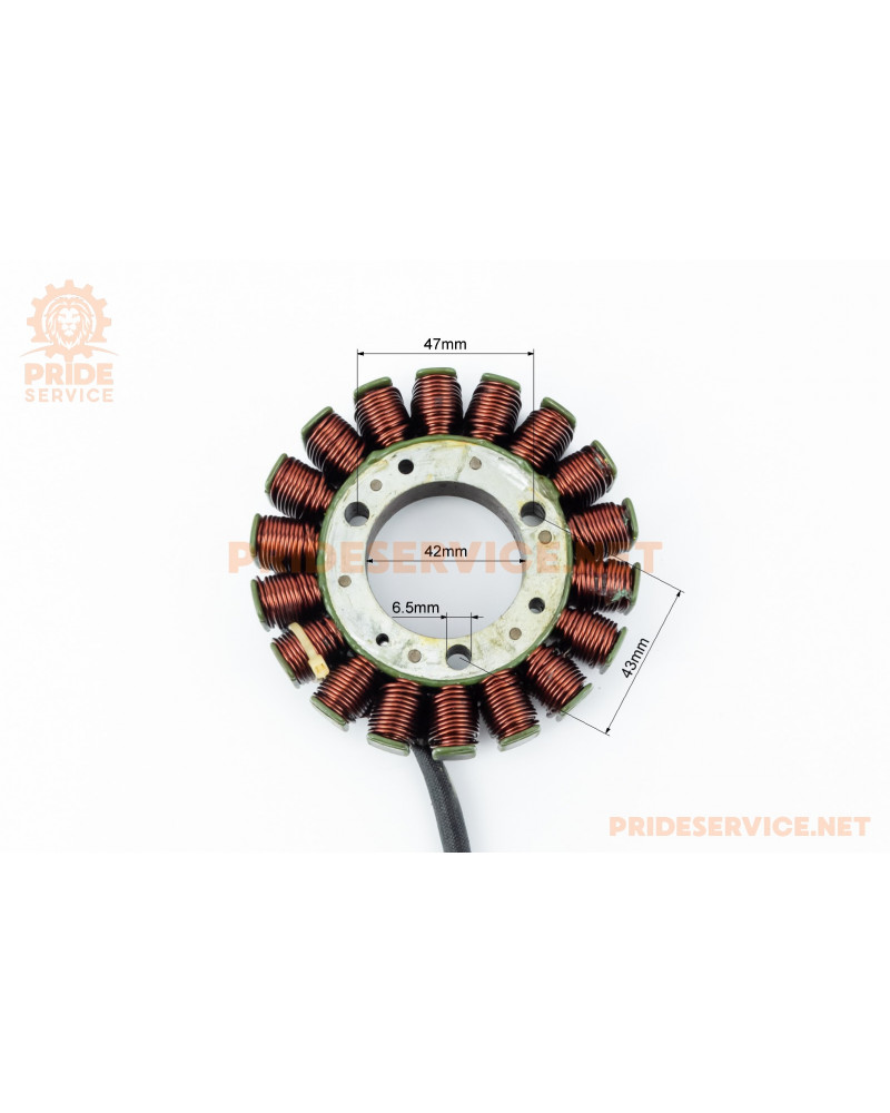 Статор магнето (генератора) (18 котушок роз'єм "тато 3+2"), 250cc (d-103мм)