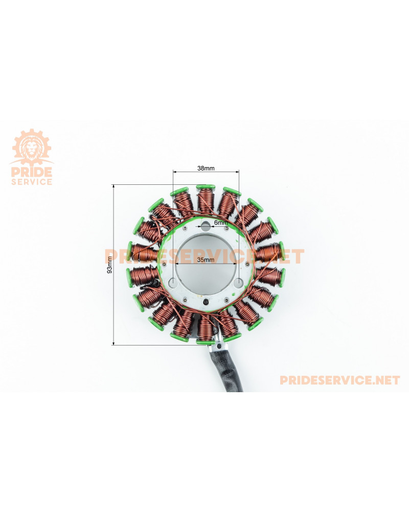 Статор магнето (генератора) (18 котушок роз'єм "тато 3+2"), 200cc (d-93мм)