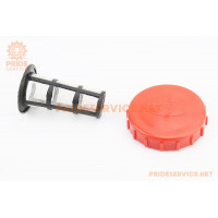 Кришка бака паливного+сито (під потайну горловину), пластик