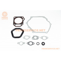 Прокладки двигуна 177F-77мм, к-кт 10 деталей, (пароніт, гума, червона нитка)