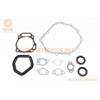 Прокладки двигуна 192F-92мм, к-кт 7 деталей, (пароніт, гума, червона нитка)+сальники 35x52x7 колінвалу 2шт