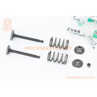 Клапана впускний (H-84; D-30; d-6,5), випускний (H-83; D-26; d-6,5) к-кт 2шт 73F/177F+пружина-2шт+сухар-2шт+компенсатор клапана -1шт