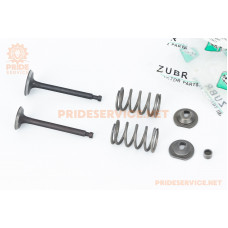 Клапана впускний (H-84; D-30; d-6,5), випускний (H-83; D-26; d-6,5) к-кт 2шт 73F/177F+пружина-2шт+сухар-2шт+компенсатор клапана -1шт