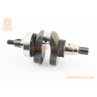 Колінвал 186F (Dшийки-40mm, H-119,0mm) під шліць + шестірні + підшипник, запресований