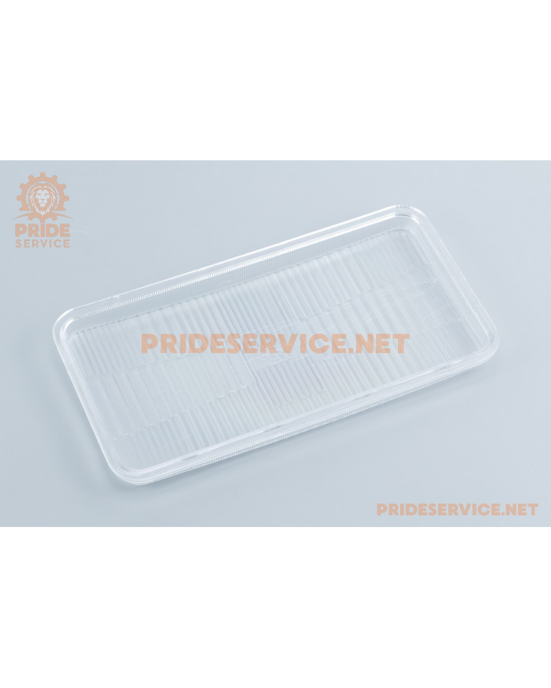 Скло передньої фари (195x100мм) R195NM (пластик) Скло передньої фари (195x100мм) R195NM (пластик)