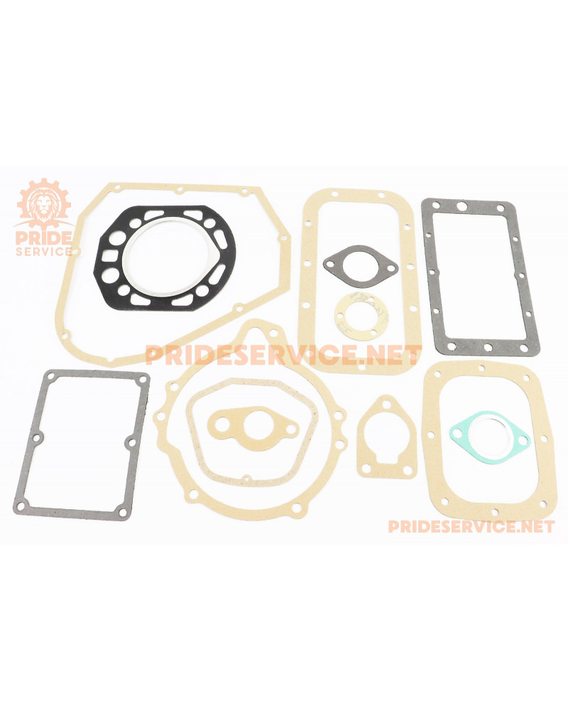 Прокладки двигуна R190N-90mm, к-кт 13 деталей, під кришку 8отв.