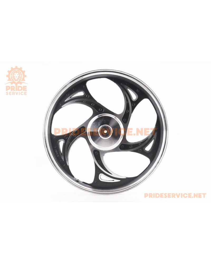 Диск колісний передній литий 1,4x17" ALPHA "хвиля" тип 1, чорний (вісь 10мм)