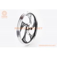 Диск колісний передній литий 1,4x17" ALPHA "хвиля" тип 1, чорний (вісь 10мм)