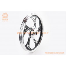 Диск колісний передній литий 1,4x17" ALPHA "хвиля" тип 1, чорний (вісь 10мм)